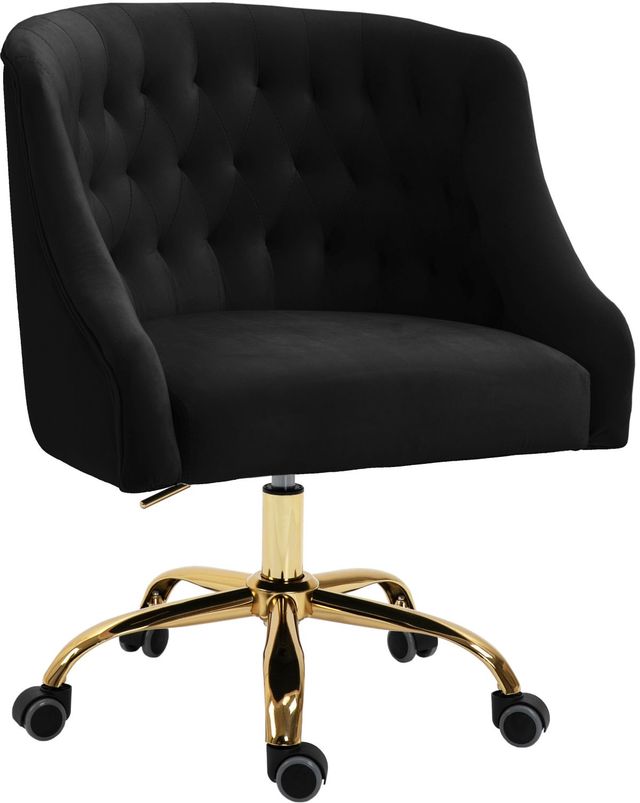 Meridian Furniture Arden Black Velvet Office Chair-0