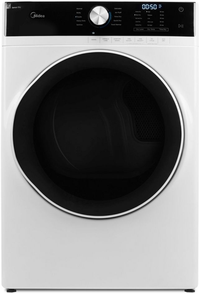 Midea® 8.0 Cu. Ft. White Front Load Electric Dryer
