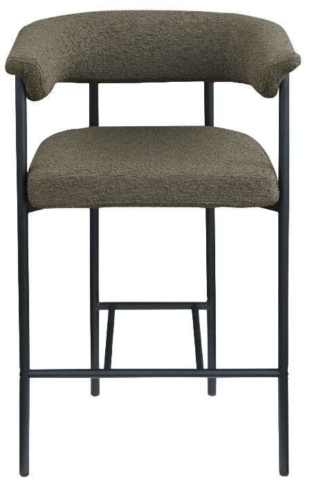 Meridian Furniture Malin Olive/Matte Black Counter Stool-1