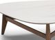 Natuzzi Editions Plettro Statuario/Blonde Ash Triangular Coffee Table-1