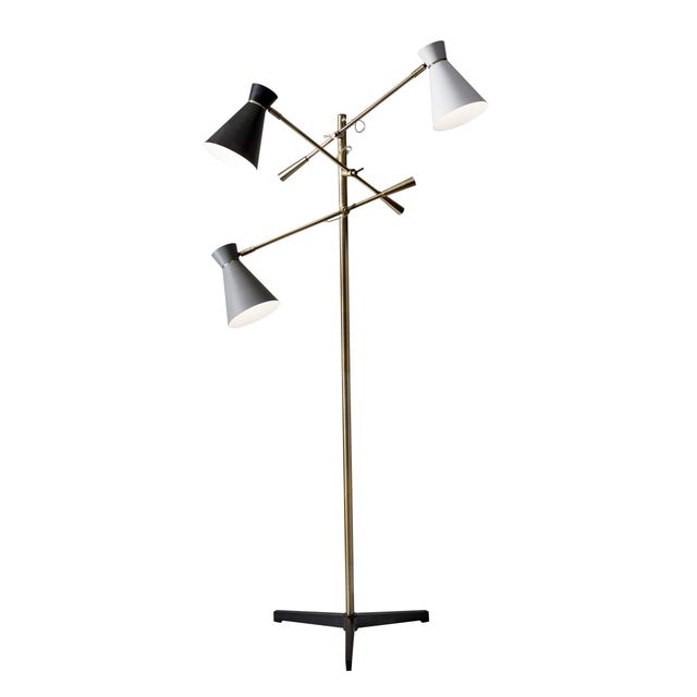 Adesso® Lyle Antique Brass 3-Arm Floor Lamp-0