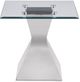 Coaster® Jenny 3-Piece Tempered Glass Top Occasional Table with Chrome Base Set-4