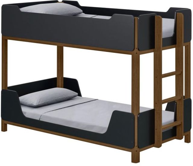 Coaster® Morris Black/Walnut Youth Twin Over Twin Bunk Bed-0