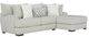 Albany Industries 2-Piece Tweed Silver Right-Arm Facing Chaise Sectional -0
