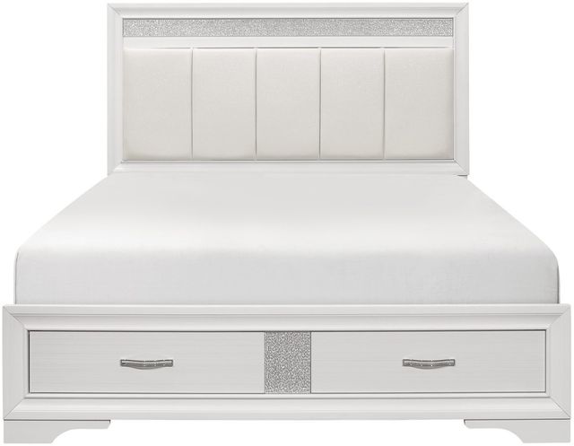 Homelegance® Luster White California King Upholstered Platform Storage Bed-2