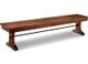 Handstone Glengarry 72” Pedestal Bench with Fabric Seat-0