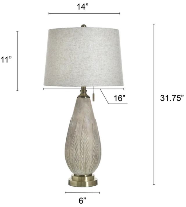 Stylecraft Delnice Ivory Table Lamp-2