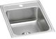 Elkay Lustertone® Classic Lustrous Satin 17" x 22" 1-Hole Single Bowl Drop-in Sink with Perfect Drain®-0