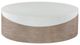 Century® Outdoor Complements Danny White Concrete/Wooden Outdoor Cocktail Table with Brown Base-0