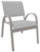 Telescope Casual Aruba Abalone/Warm Gray Aluminum/Fabric Outdoor Sling Stacking Cafe Chair-0