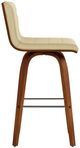 Armen Living Vienna 3-Piece Cream/Walnut Swivel Counter Stool Set-3
