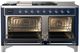 Ilve® Majestic III 60" Midnight Blue Pro Style Dual Fuel Natural Gas Range with Solid Door and Chrome Trim-1