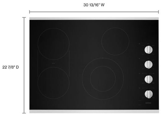 Maytag® 30” Stainless Steel Electric Cooktop-1