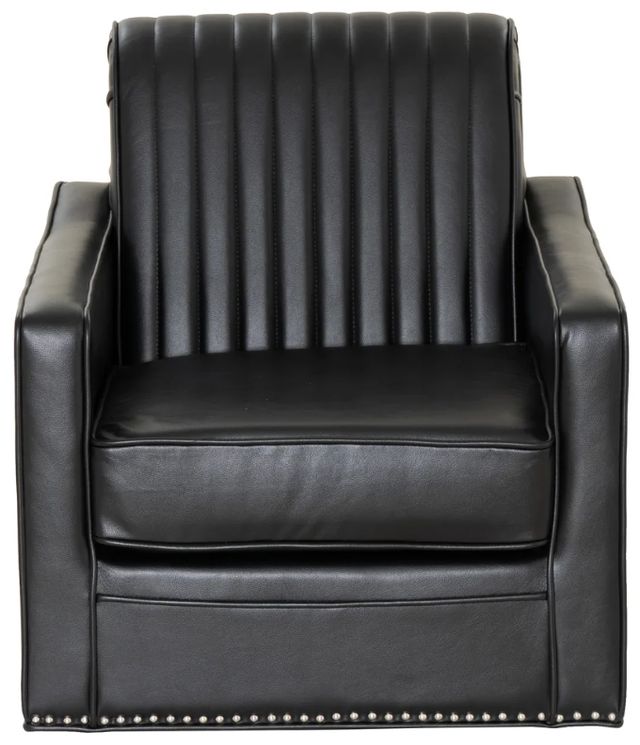 Powell® Carter Black Swivel Accent Chair-3