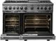 Viking® 7 Series 48" Cast Black Pro Style Dual Fuel Range with 12" Griddle-1