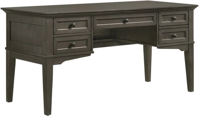 Intercon San Mateo Gray Half Ped Desk-0