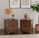 Powell® Portix 2-Piece Walnut 2-Drawer Nightstand Set-1