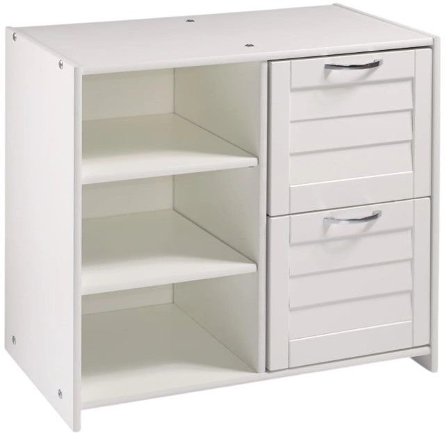 Donco Kids Louver White Youth 2-Drawer Chest-0