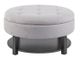 Olliix by Madison Park Miller Light Grey Round Storage Ottoman-0