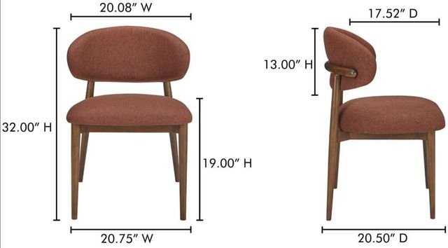 Moe's Home Collection Ellie Rust Dining Chair-2