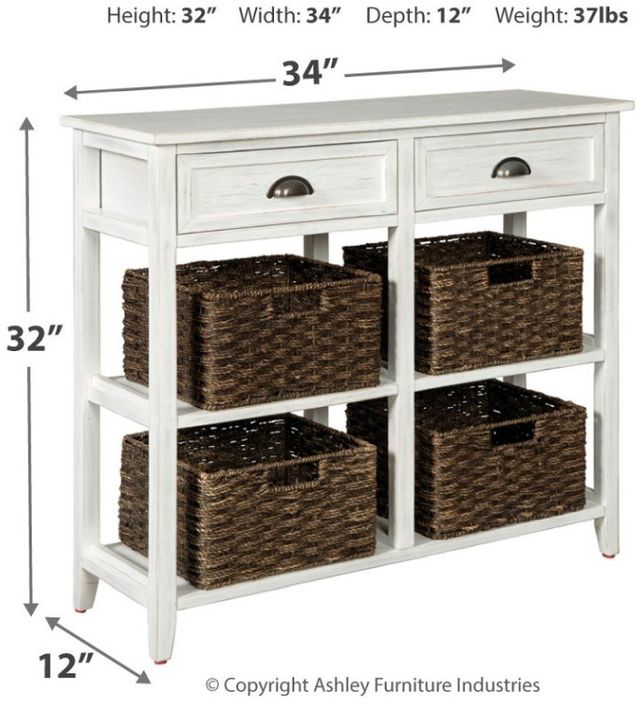 Signature Design by Ashley® Oslember White Console Sofa Table-2