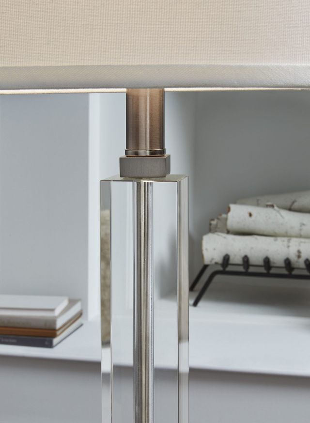 Signature Design by Ashley® Deccalen Clear/Silver Table Lamp-2