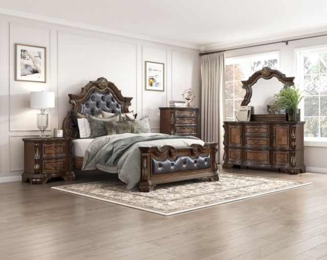 Homelegance® Gilmartin Dark Brown California King Panel Bed-1