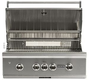 Front view of the Coyote® Outdoor Living S-Series 4-Burner Stainless Steel Built In Natural Gas Grill