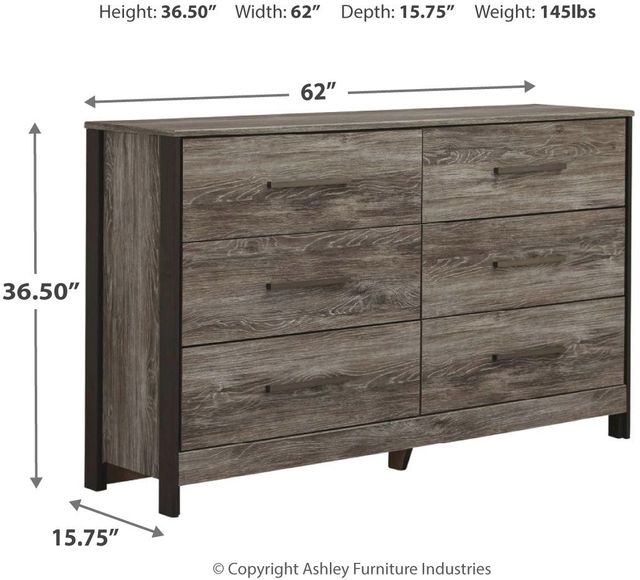 Signature Design by Ashley® Cazenfeld Black/Gray Dresser and Mirror-3