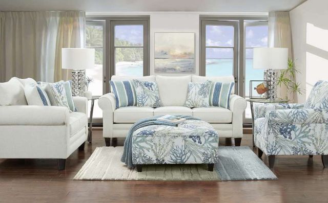 Fusion Furniture Grande Glacier White Sofa-1