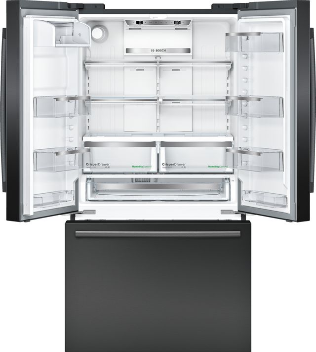Bosch® 800 Series 20.7 Cu. Ft. Counter Depth 3 Door Refrigerator-Black Stainless Steel-1