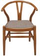 Coaster® Dinah 2-Piece Walnut/Brown Y-Shaped Back Wishbone Dining Side Chair Set-1