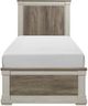 Mazin Furniture Arcadia White/Weathered Gray Twin Bed-0