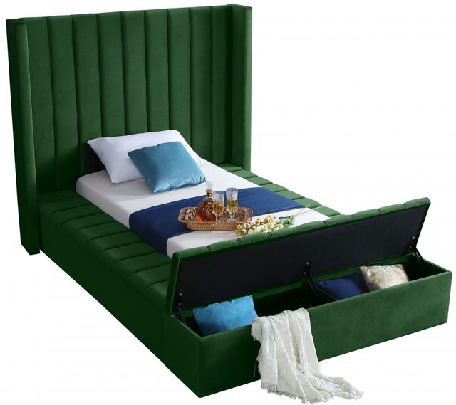 Meridian Furniture Kiki Green Twin Bed-2