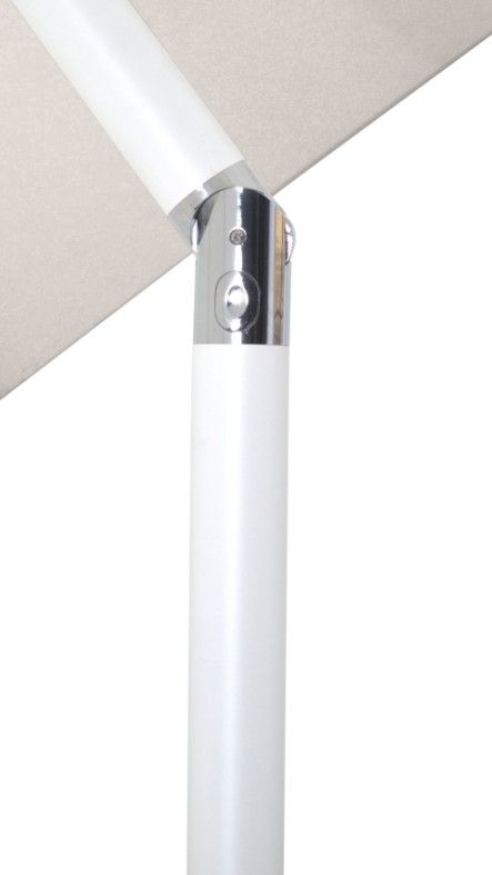 Meridian Furniture Fiji Beige/Matte White/White Aluminum Outdoor Patio Umbrella and Base-4