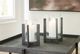 Signature Design by Ashley® Garekton 2-Piece Clear/Pewter Candle Holder-2