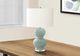 Monarch Specialties Inc. Blue Ceramic Table Lamp with Clear Base-2
