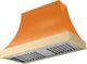 La Cornue CornuFé Cascade 44" Quintessential Orange Wall Mounted Range Hood with Polished Brass Trim-0