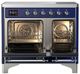 Ilve® Majestic III 40" Midnight Blue Pro Style Induction Range with Triple Glass Door and Chrome Trim-1