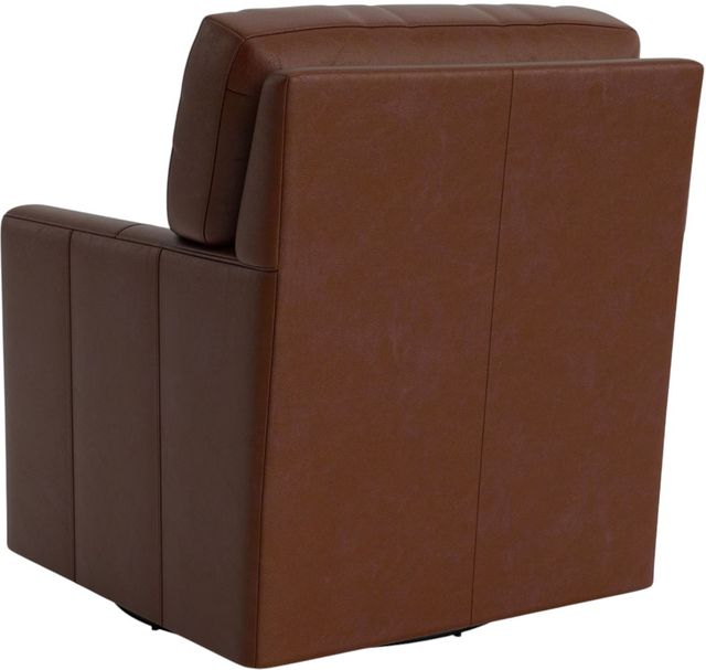 Bassett® Furniture Customizable Trent Leather Thin Track Arm Swivel Chair-3
