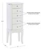 Powell® Jasmine White Jewelry Armoire-2