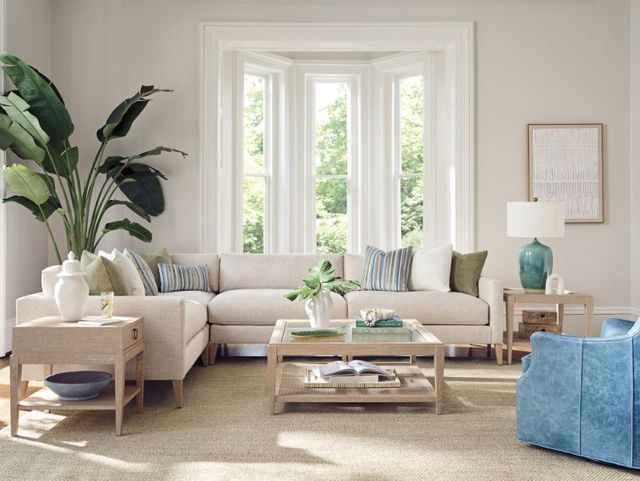 Lexington Home Sunday Morning Salt Marsh Sandstone Square Cocktail Table-2