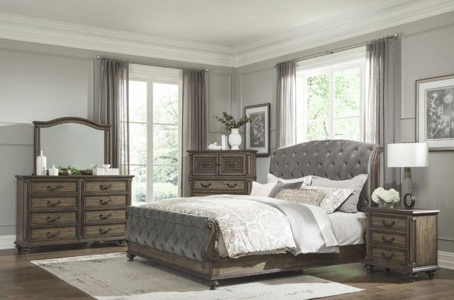 Homelegance® Rachelle Weathered Pecan Nightstand-1