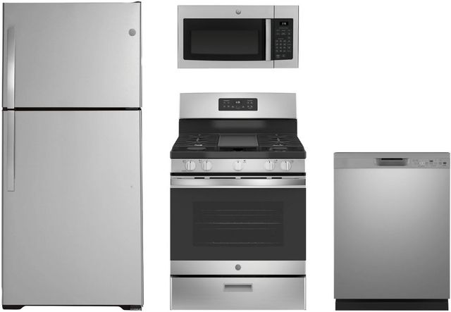 GE® 4 Piece Stainless Steel Kitchen Package-0