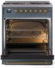 Ilve® Nostalgie II Series 30" Blue Gray Pro Style Dual Fuel Range-2
