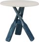 Powell® Orville Off White Side Table with Blue Base-3