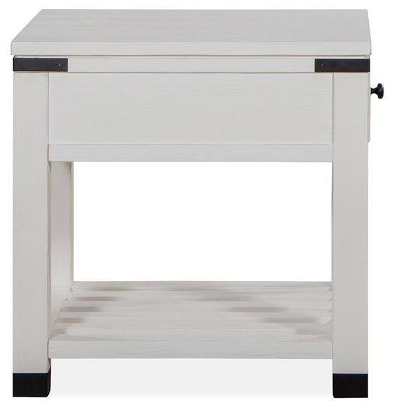 Magnussen Home® Harper Springs Silo White Shelf End Table-2