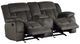 Homelegance® Laurelton Chocolate Double Manual Glider Reclining Loveseat with Center Console-3