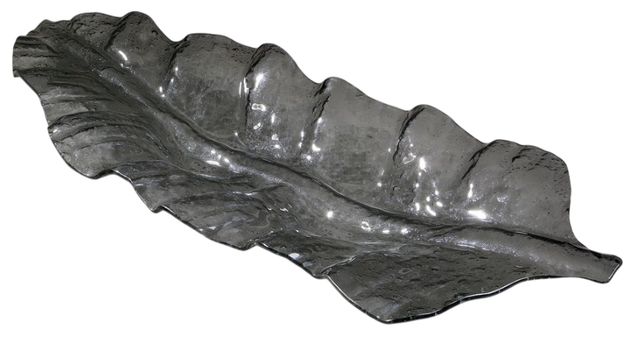 Uttermost® Smoke Dark Gray Leaf Tray-0