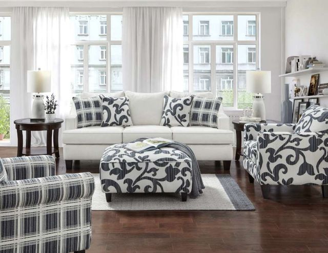 Fusion Furniture Truth or Dare Sonata Navy Accent Chair-1